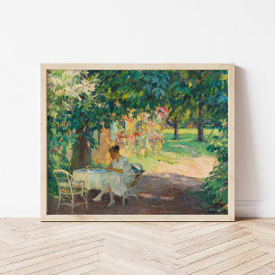 Poster L'été dans le jardin Edward Cucuel
