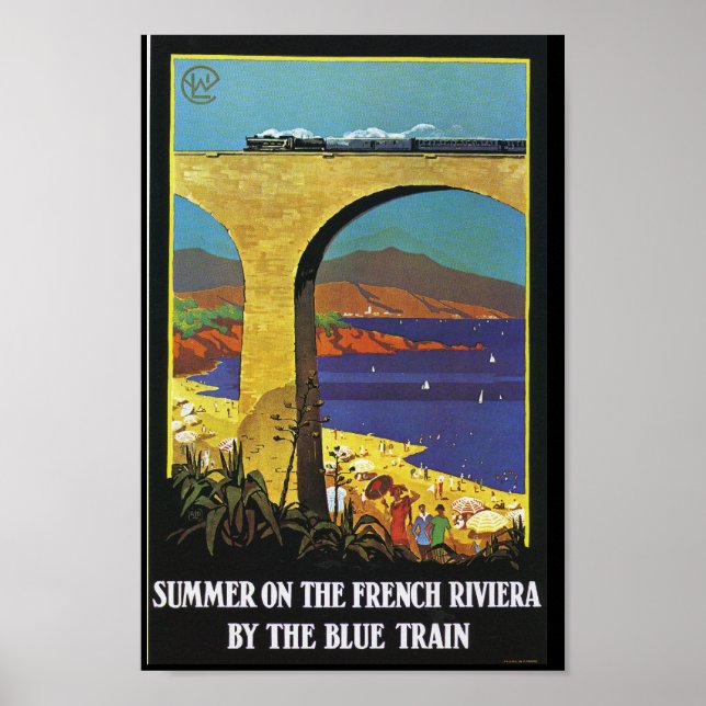 Poster L'été du train bleu sur l'affiche de la Côte d'Azu (Devant)