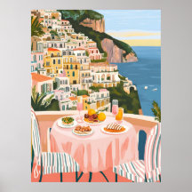 L'été italien Côte Amalfi Acrylique Mur Art