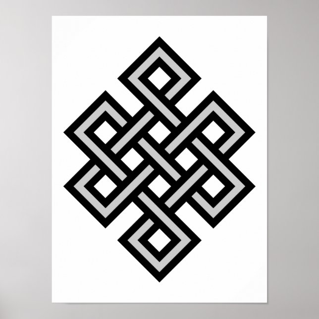 Poster L'éternité tibétaine noeud infinie symbole infini  (Devant)