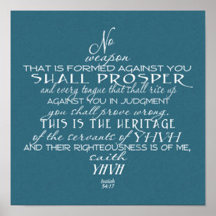 Poster L'étoile de David Turquoise