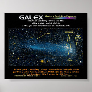 Poster L'Etoile Détaillée Mira avec Queue, Le Binary Os..