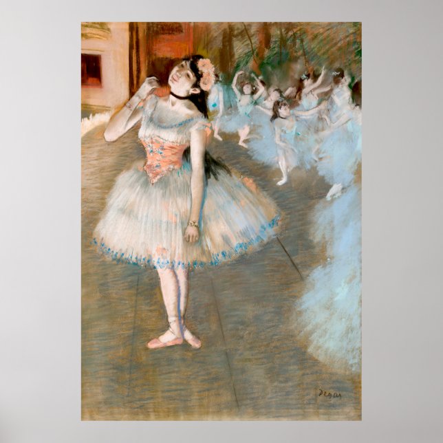 Poster L'étoile par Edgar Degas - Impressionnisme (Devant)