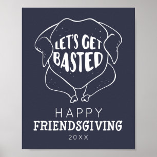 Poster Let's Get Based Friendsgiving
