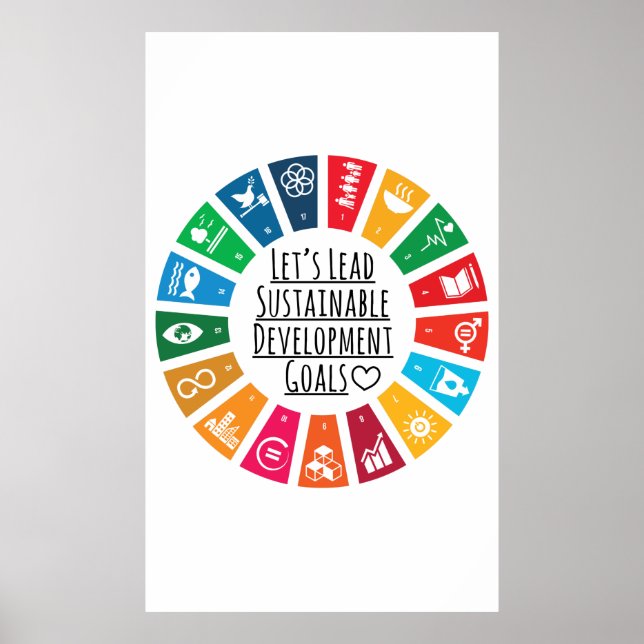 Poster Let's Lead ONU SDG Sustainable Development Goals (Devant)