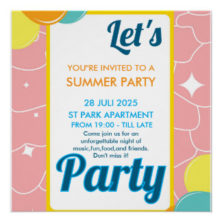 Poster let's party