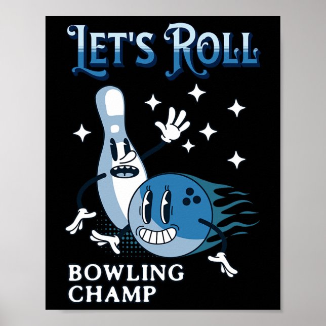 Poster Let's Roll Bowling Champ  (Devant)