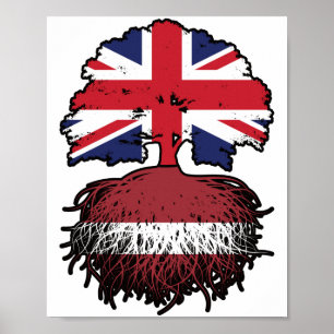 Poster Lettonie Lettonie Royaume-Uni Royaume-Uni Royaume-
