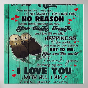 Poster Lettre À Mon Mari, Joli Décor Familial