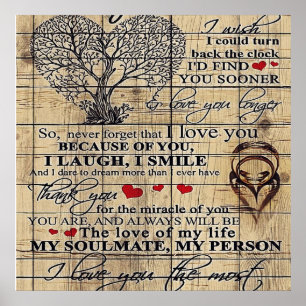 Poster Lettre À Mon Mari, Joli Décor Familial