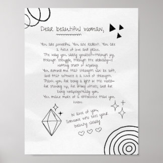 Poster Lettre à une belle femme