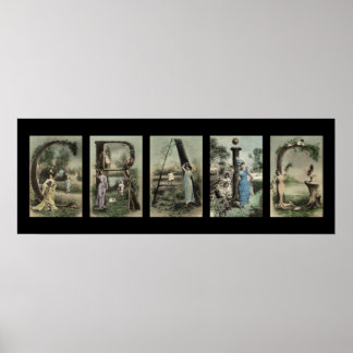 Poster LETTRE alphabet CRAIG Nom Art