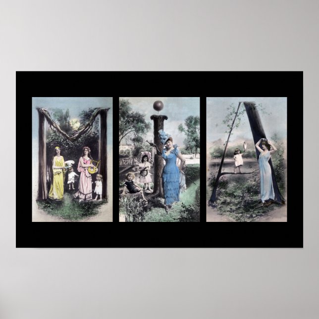 Poster Lettre alphabet MIA Nom Art (Devant)