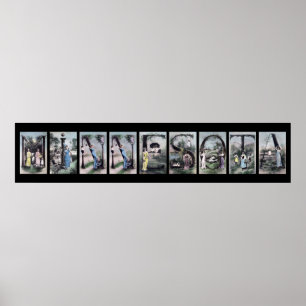Poster LETTRE Alphabet MINNESOTA Nom Art