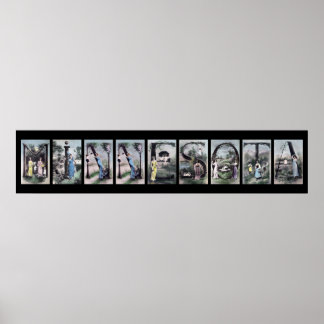 Poster LETTRE Alphabet MINNESOTA Nom Art