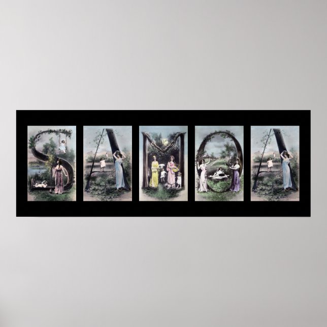 Poster LETTRE Alphabet SAMOA Nom Art (Devant)