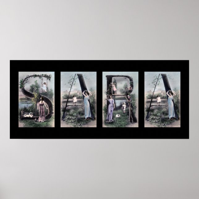Poster LETTRE Alphabet SARA Nom Art (Devant)