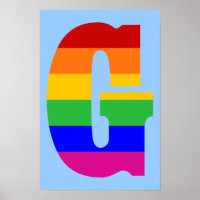 LETTRE arc-en-ciel G