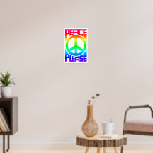 Lettre arc-en-ciel Peace Please