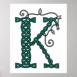 Poster LETTRE celtique K