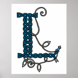 Poster Lettre celtique L