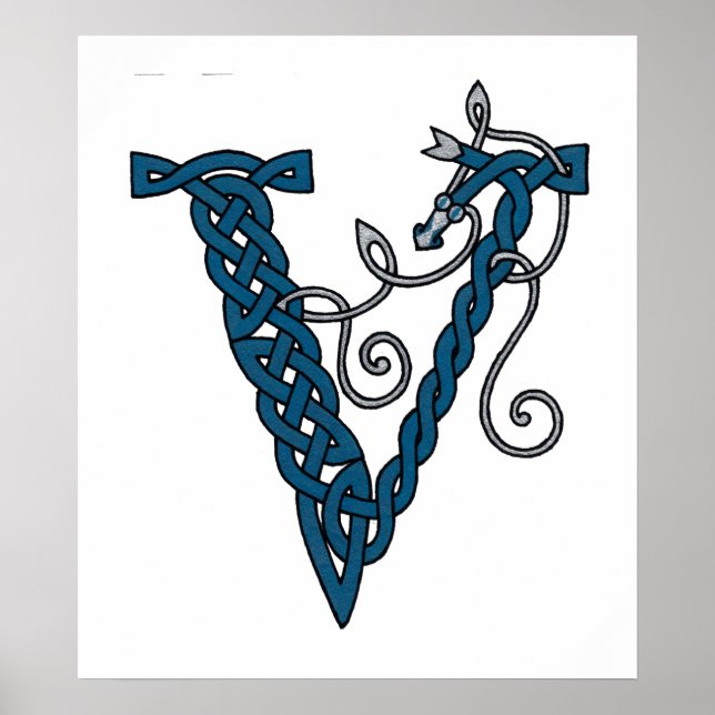 Poster LETTRE celtique V (Devant)