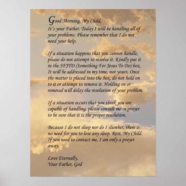 Poster Lettre de Dieu (Devant)