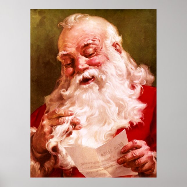 Poster Lettre de lecture père Noël (Devant)