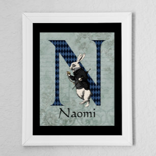 Poster LETTRE DE ROBE BLANCHE N POSTE WONderland