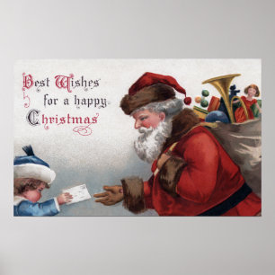 Poster Lettre de voeux de Noël