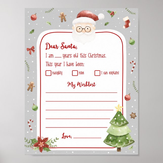 Poster Lettre de voeux de Noël (Devant)