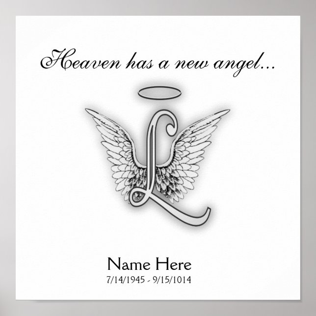 Poster Lettre d'hommage monogramme L (Devant)