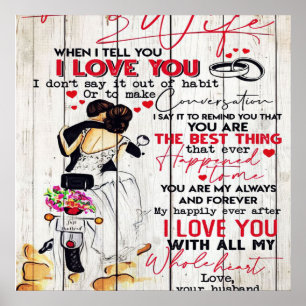 Poster Lettre du mari à ma femme Jolie présence