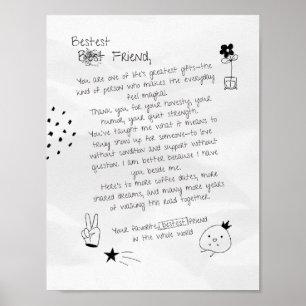 Poster Lettre du meilleur ami