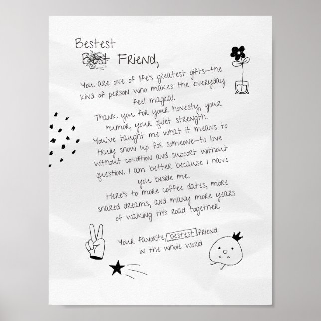 Poster Lettre du meilleur ami (Devant)