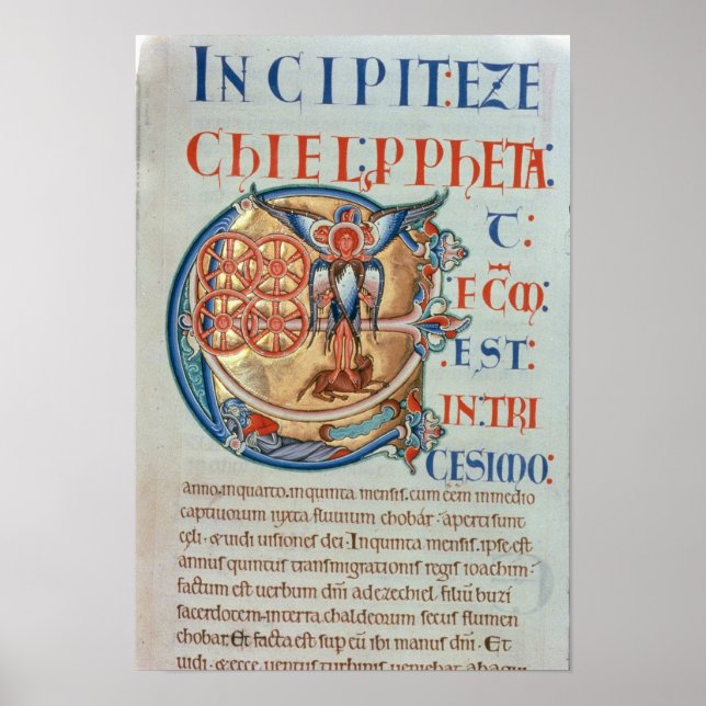 Poster Lettre initiale 'E' Et factum est (Devant)