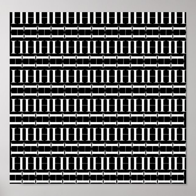 Poster Lettre initiale H monogramme (Devant)