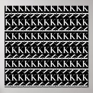 Poster Lettre initiale monogramme K