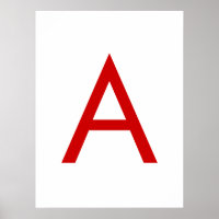 Lettre initiale Monogramme rouge blanc moderne cla