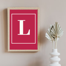 Lettre initiale |Style moderne Monogramme rose