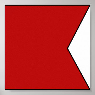 Poster Lettre internationale du pavillon maritime nautiqu