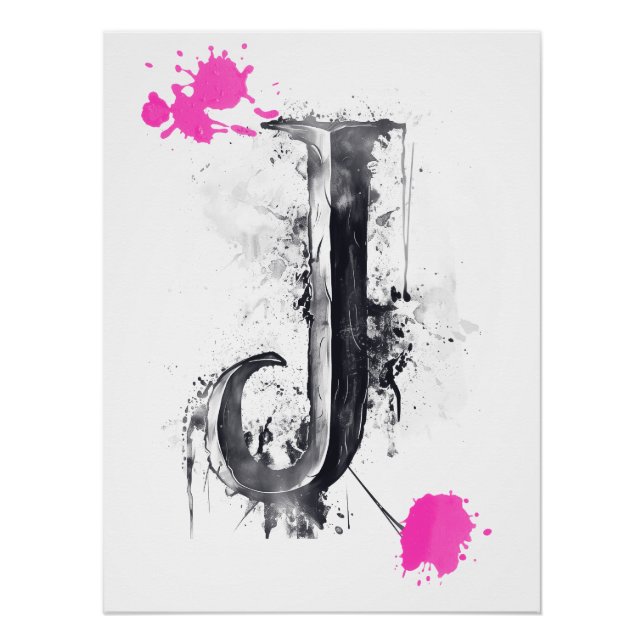 Poster Lettre J - Typographie (Devant)