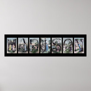 Poster LETTRE MADISON Alphabet Nom Art