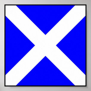 Poster Lettre maritime internationale de drapeau de