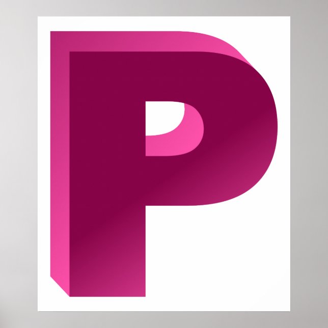 Poster Lettre monogramme P (Devant)