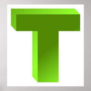 Poster Lettre monogramme T