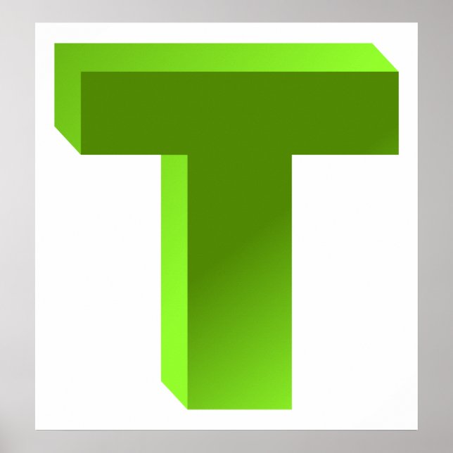 Poster Lettre monogramme T (Devant)