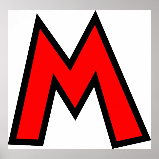 Poster Lettre monographique M (Devant)