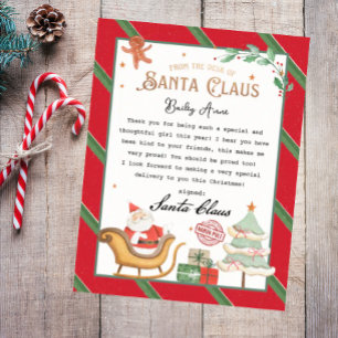 Poster Lettre Père Noël du bureau du Père Noël