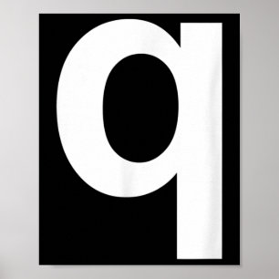 Poster Lettre Q Chemise Alphabet Coque inférieur